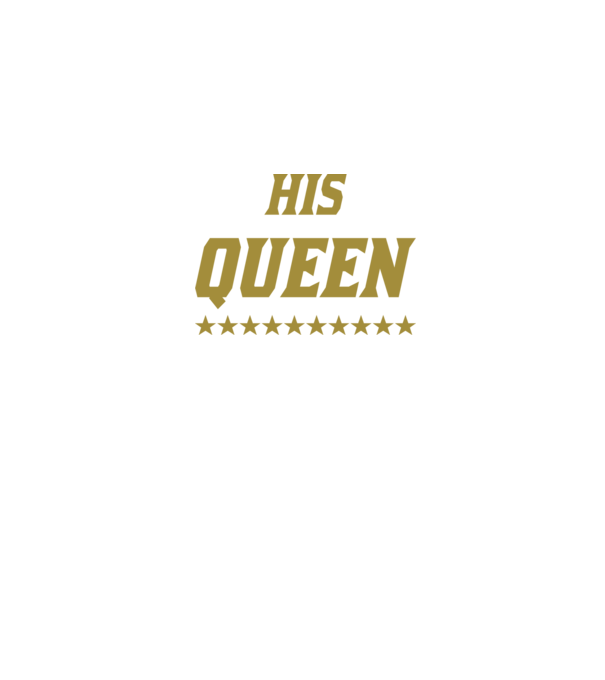 His Queen model negru pe tricou