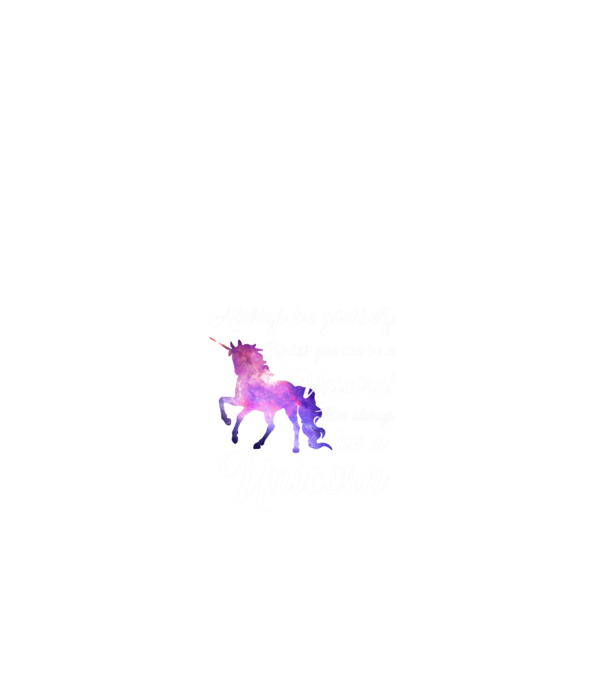 Always be UNICORN model alb pe tricou