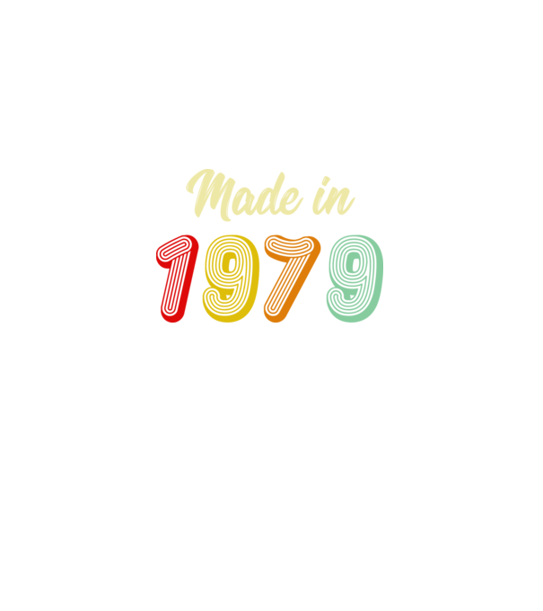 made in 1979 retro model negru pe tricou
