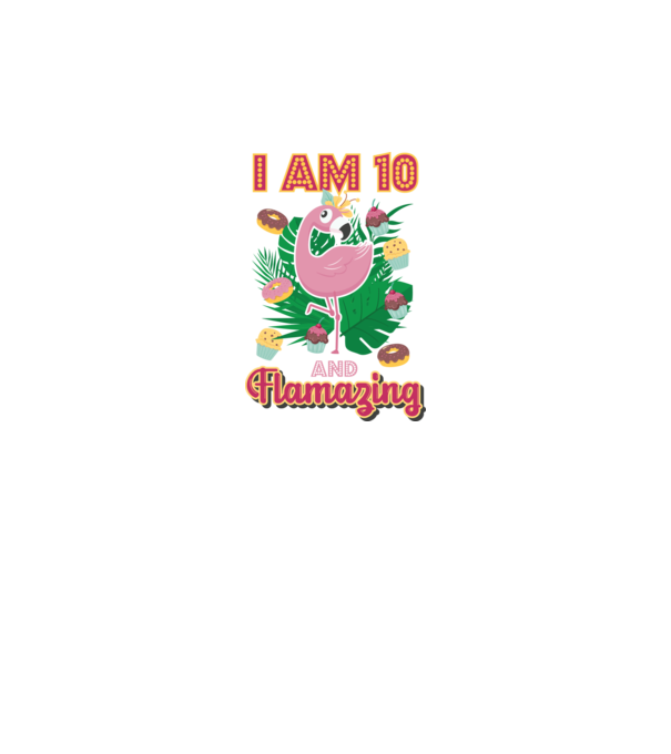 FLAMAZING Birthday 10 Years old model alb pe tricou