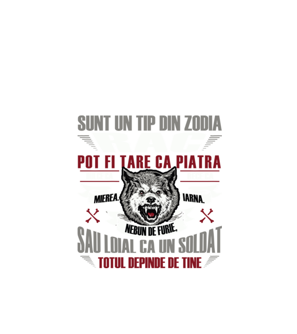 Sunt un tip din zodia Rac model negru pe tricou