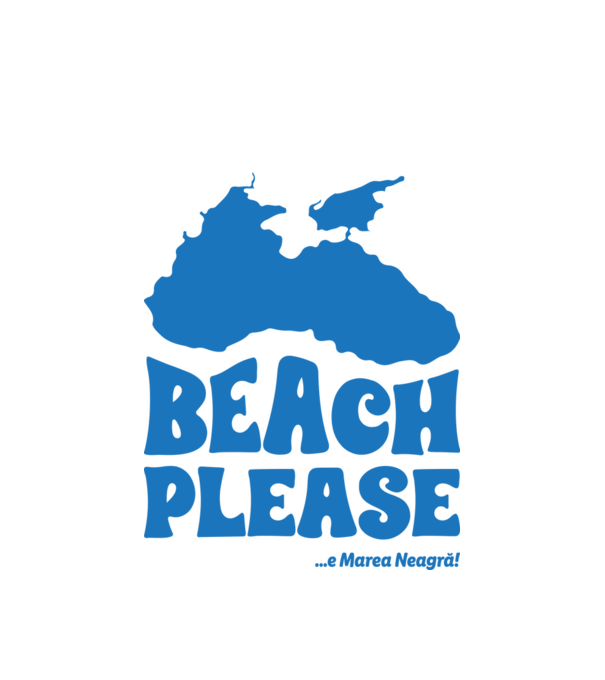 Beach please, e Marea Neagră! model alb pe tricou