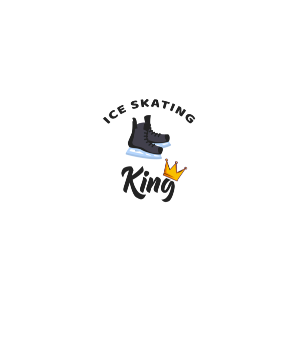 Ice skatin King model negru pe tricou