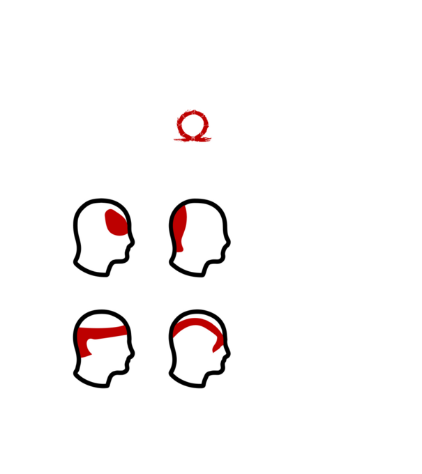 Type of Headaches - God of War model alb pe tricou