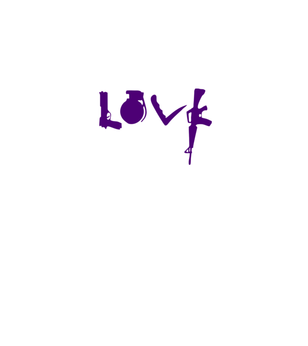 Lovegun model alb pe tricou