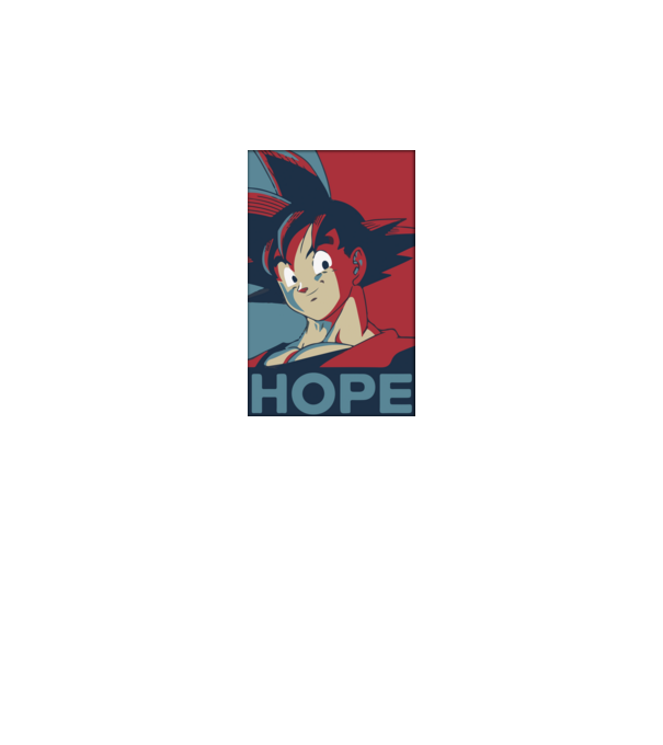 goku hope dragonball model negru pe tricou
