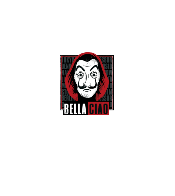 bella ciao dali model negru pe tricou