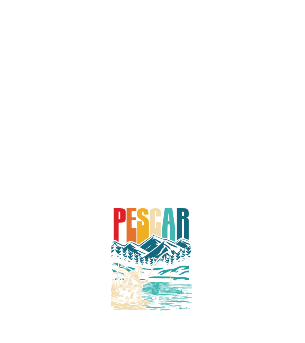 Pescar retro model albastru închis pe tricou