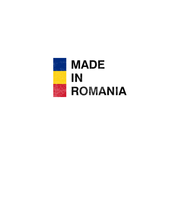 made in romania model gri pe tricou