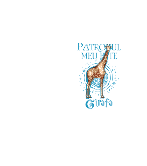 Patronul meu este GIRAFA model galben neon pe tricou