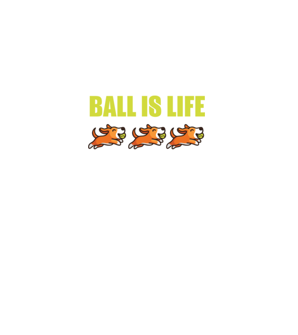 Ball is life model negru pe tricou