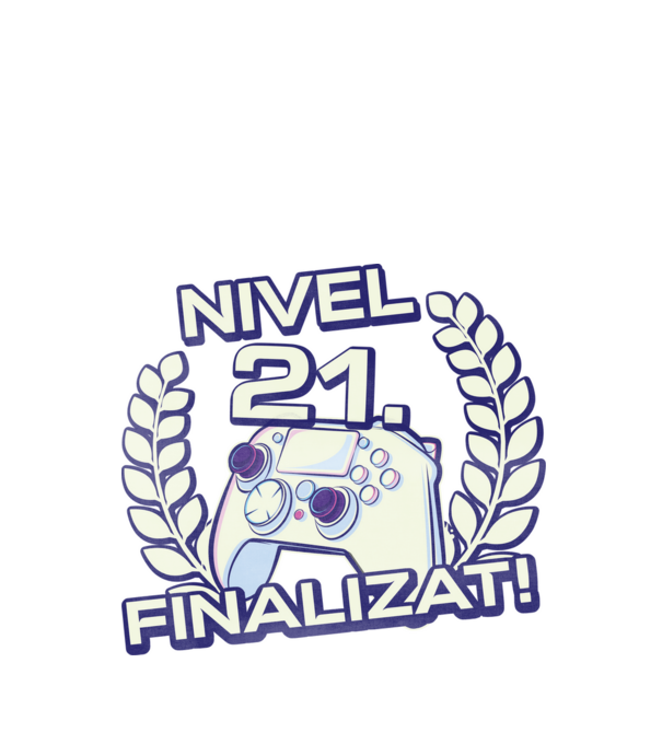 Nivel 21 finalizat! model negru pe tricou