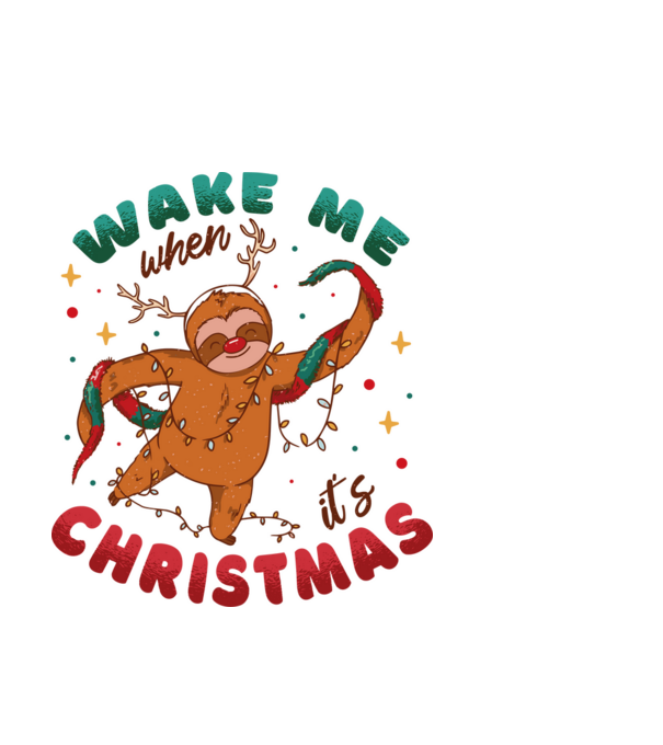 Christmas Sloth model albastru deschis pe tricou