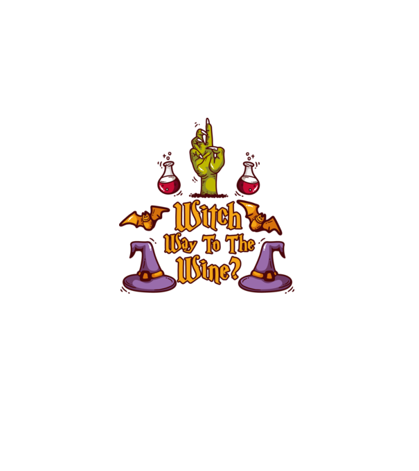 Witch way to the wine model gri pe tricou
