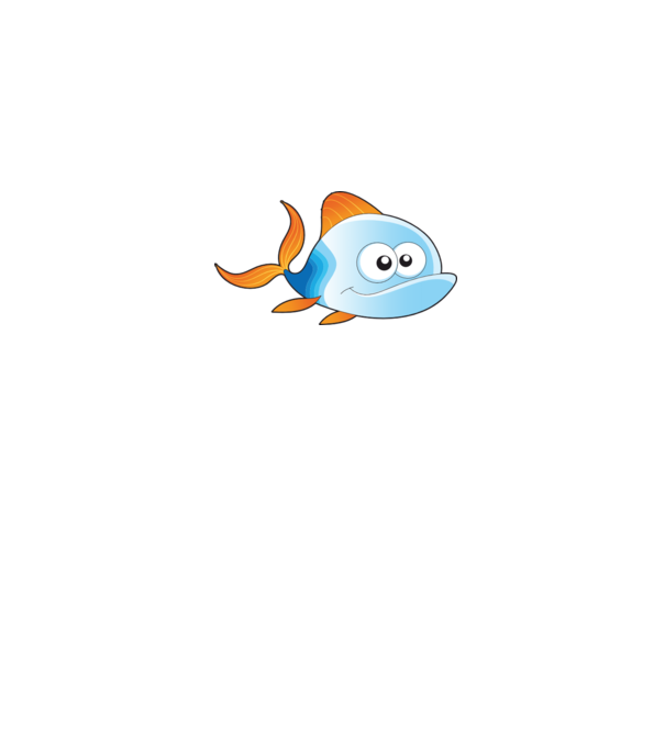 Fish model alb pe tricou