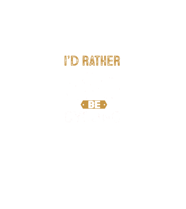 I'd rather be cycling model negru pe tricou