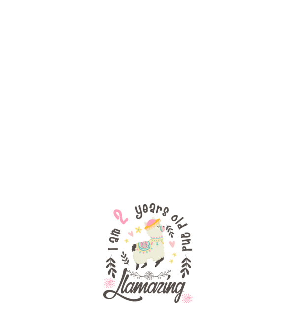 Birthday Llamazing 2 years old model negru pe tricou