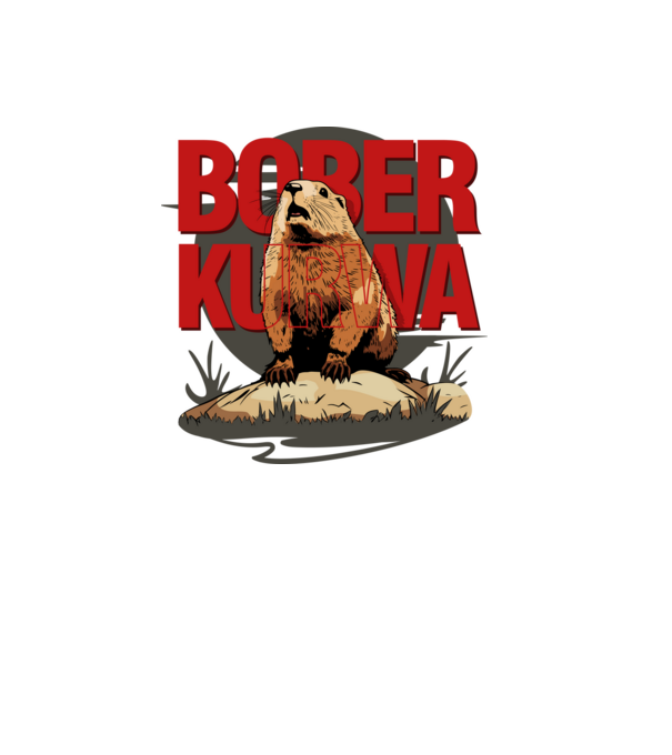 BOBER model negru pe tricou