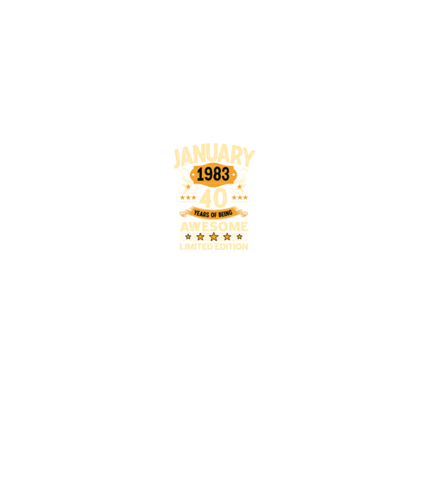 January 1983 40 years of being limited edition model negru pe tricou