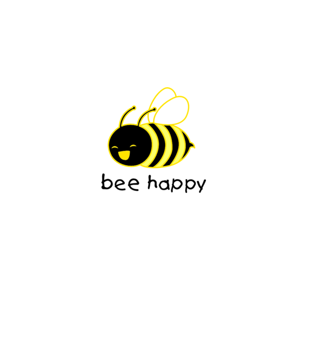 bee happy model gri pe tricou