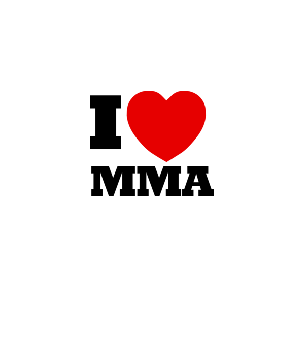 MMA LOVE model alb pe tricou