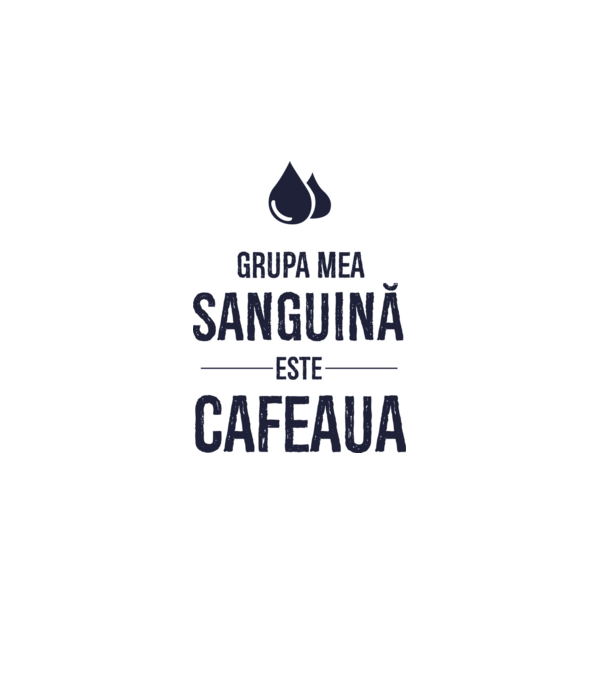 Grupa mea sanguină este cafeaua model gri pe tricou