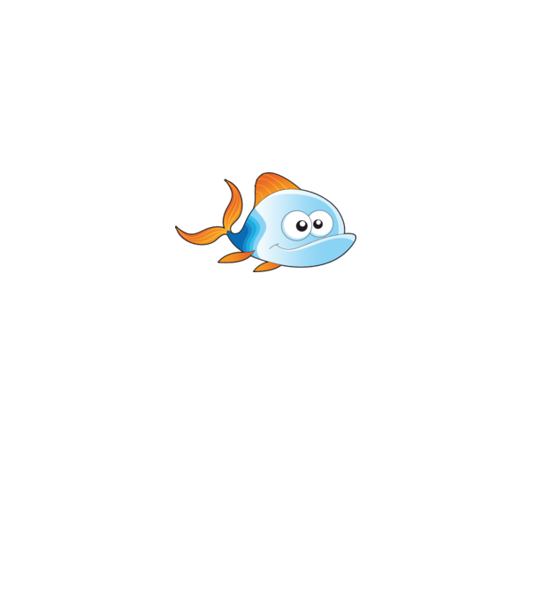 Fish model alb pe tricou