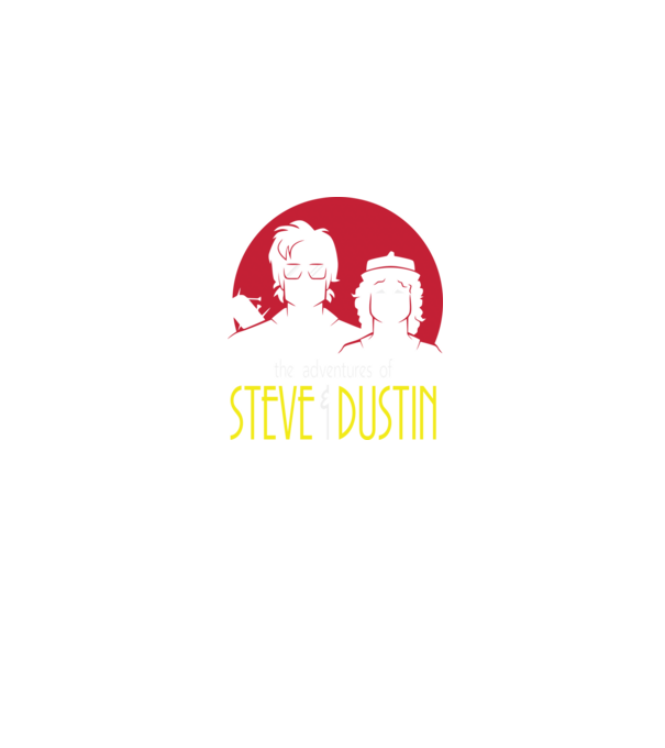 steve and dustin model albastru jeanși pe tricou