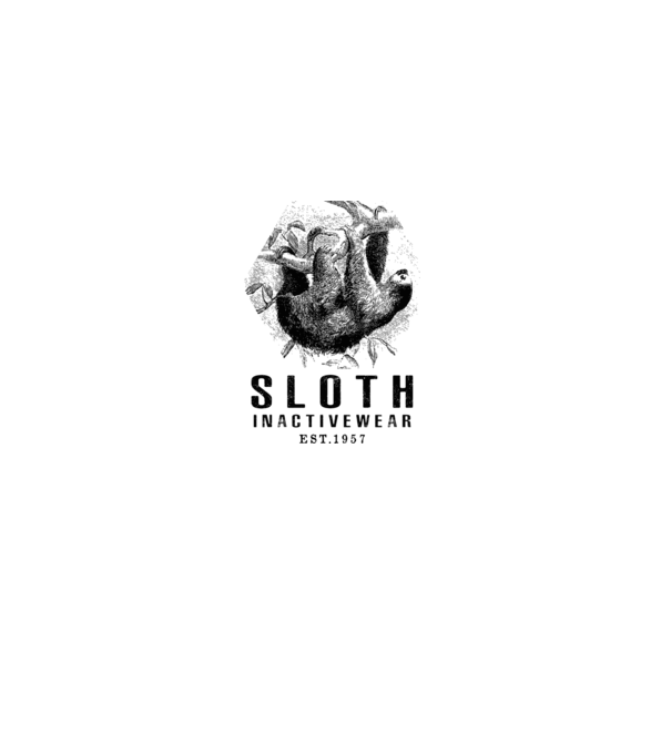 SLOTH inactive drk model alb pe tricou