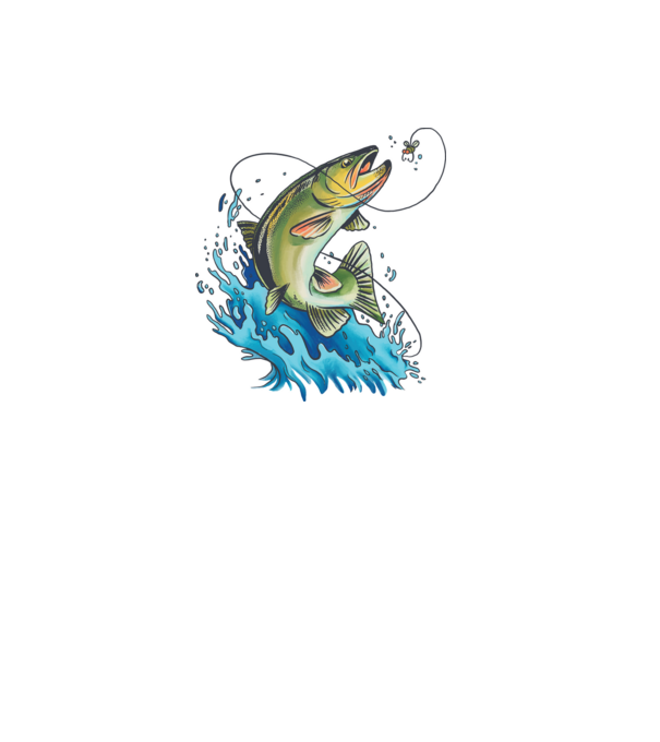 Fish model alb pe tricou