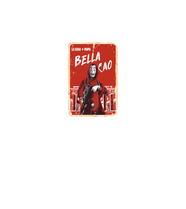 bella ciao poster retro model negru pe tricou