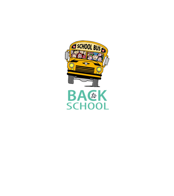 Back to school bus model negru pe tricou