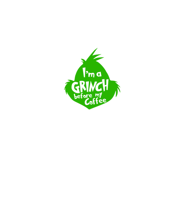 Grinch before coffee model negru pe tricou