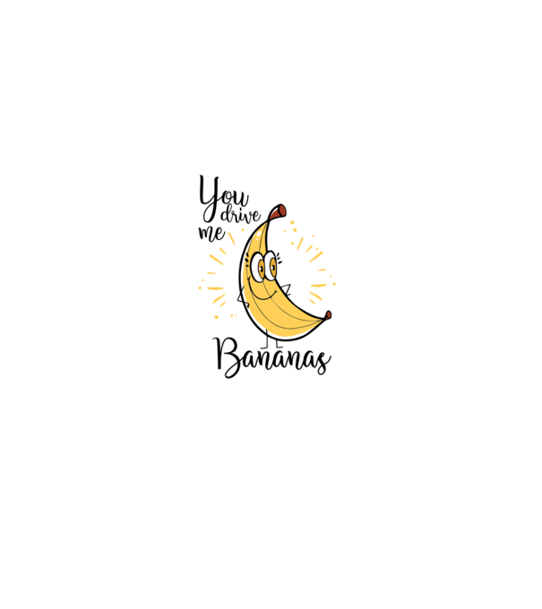You drive me bananas you are the apple of my eye-01 model negru pe tricou
