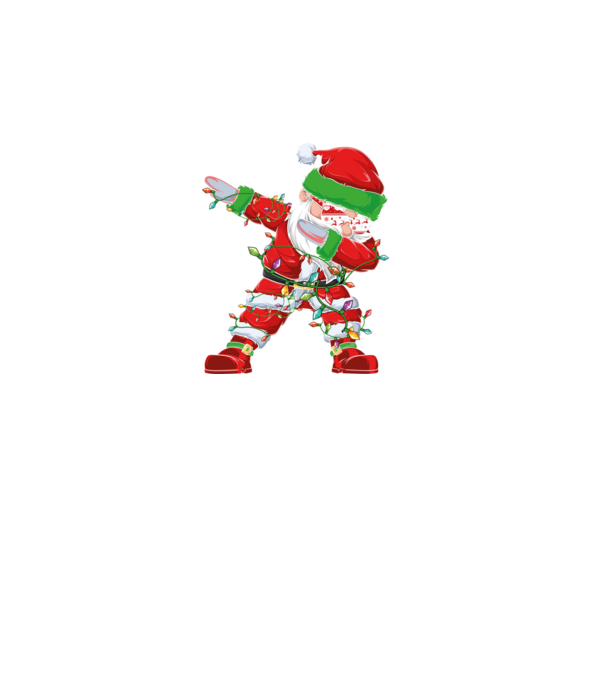 Dab Santa model negru pe tricou