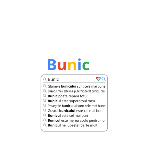 căutare Google Bunic model negru pe tricou