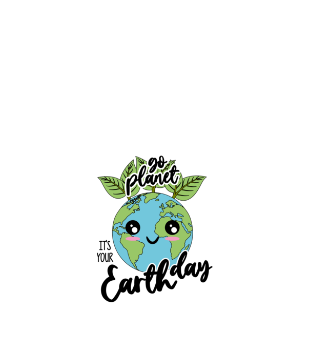 Go planet its your earth day model alb pe tricou