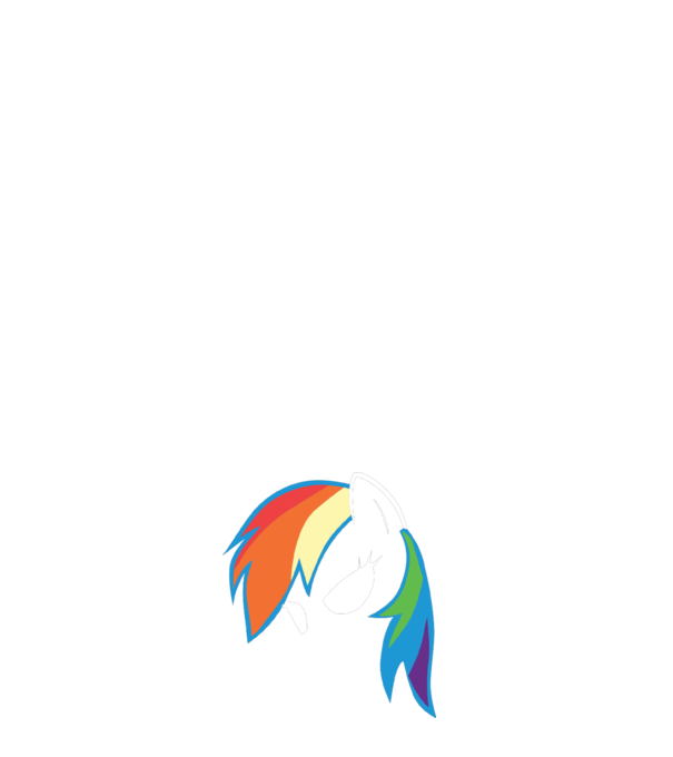 Rainbow Dash model negru pe tricou