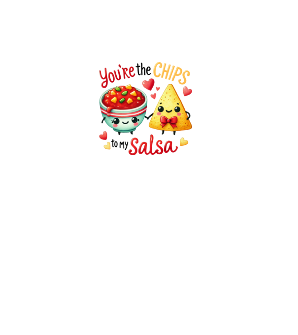 Chips to my Salsa model alb pe tricou