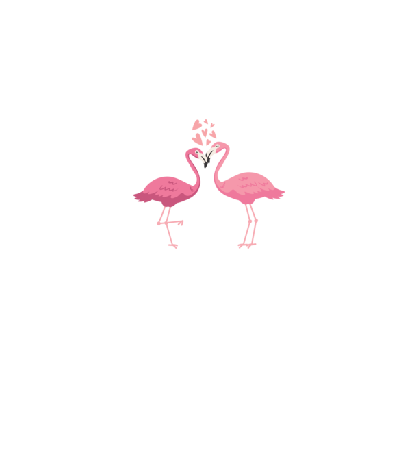 FLAMINGO ÎNDRĂGOSTIȚI model alb pe tricou