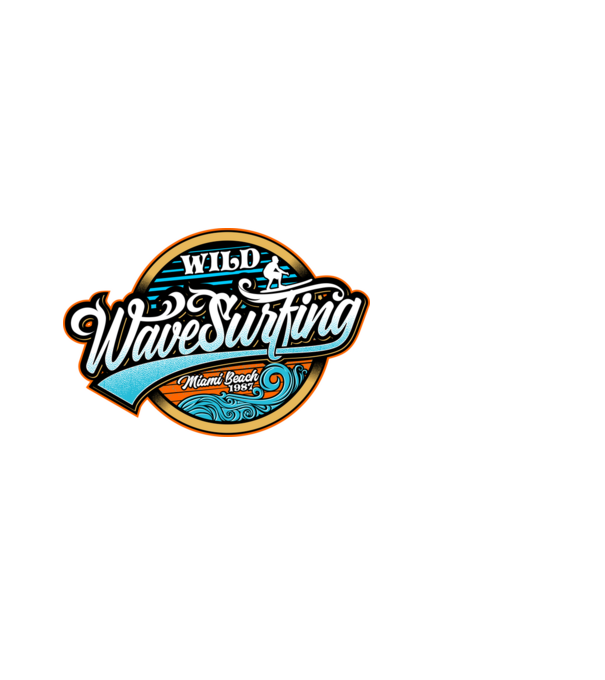 WaveSurfing model negru pe tricou