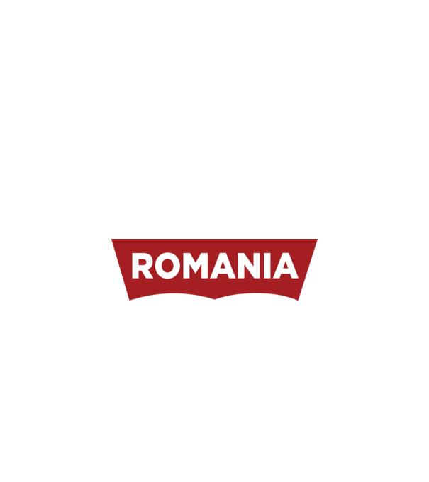 România levis model alb pe tricou