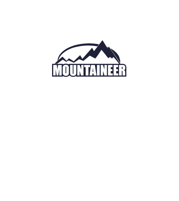 mountaineer model alb pe tricou