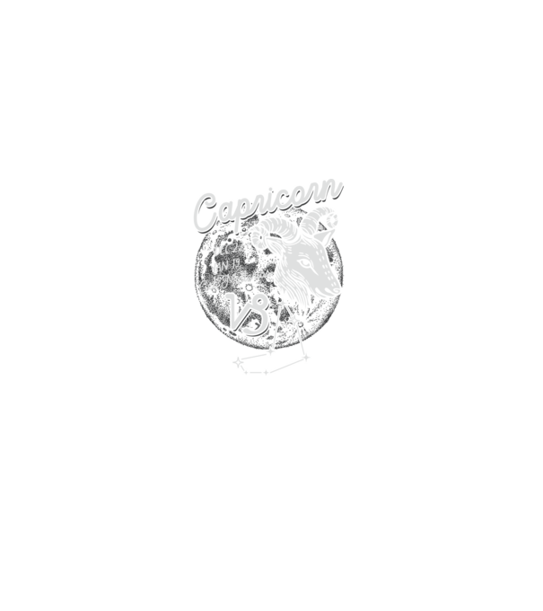 Zodiac bărbat CAPRICORN retro model negru pe tricou