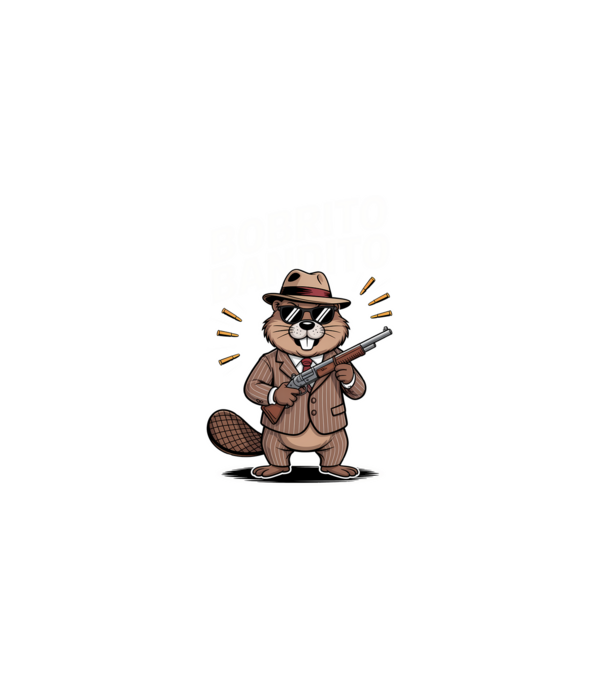 Bobrito Bandito model negru pe tricou