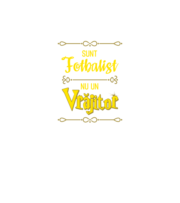 sunt fotbalist, nu un vrăjitor model negru pe tricou