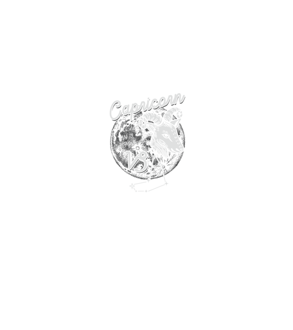 Zodiac femeie CAPRICORN retro model negru pe tricou