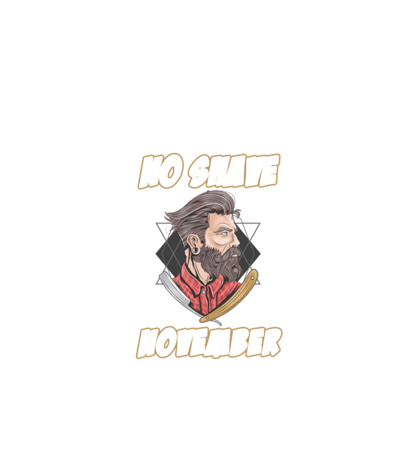 No shave November model negru pe tricou