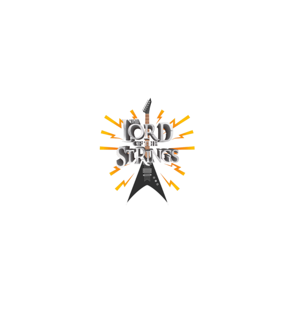 Lord of the Strings model negru pe tricou