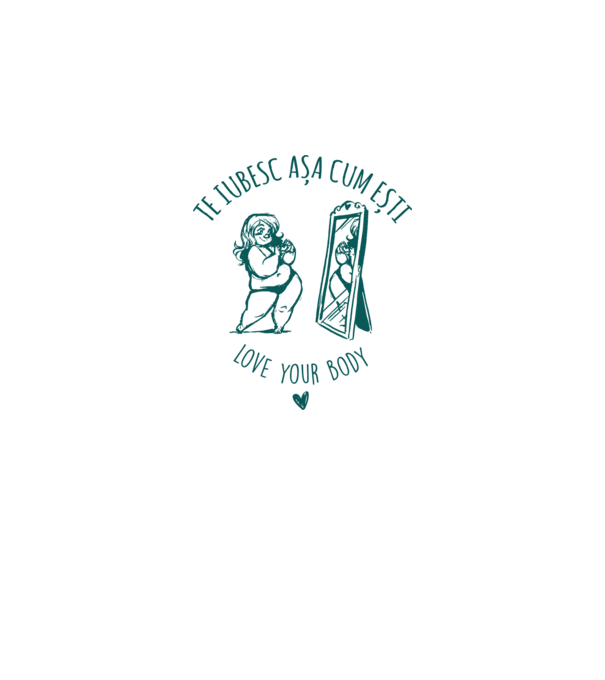 Te iubesc așa cum ești model alb pe tricou